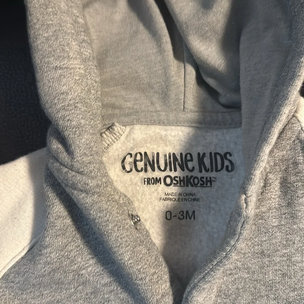 Baby 1 piece Gray & White 0-3 Months Free with any $15 Kids Purchase